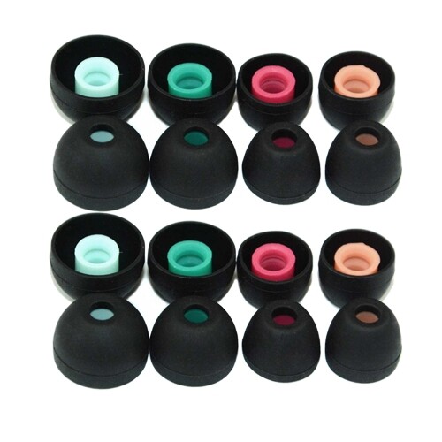 16pcs Hybrid Silicone Earbuds Ear Tips 